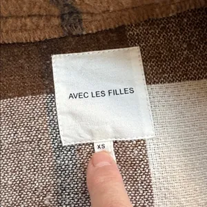 EUC AVEC Les Filles Plaid Shacket Size XS thumbnail 10