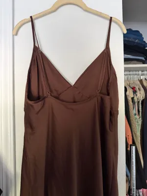 Abercrombie Brown Silk Dress maxi thumbnail 3