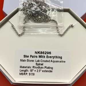 Bomb Party Necklace NK86296 “She Pairs With Everything” LC Spinel on Rhodium NWT thumbnail 3
