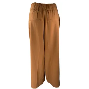 7th Avenue Women's Brown Pleated High Waisted Wide Leg Trousers Dress Pants Sz L thumbnail 3