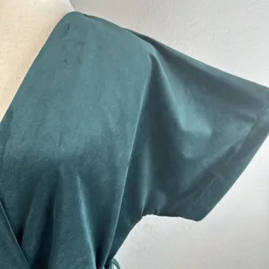Closet London Kimono Sleeve Velvet Midi Dress Size 10‎ Wrap Tie Emerald Green thumbnail 2