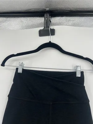 Beyond Yoga At Your Leisure High-Rise Biker Shorts V-Waist Space Dye Black Small thumbnail 13