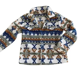 Andrée Southwestern Aztec Fleece Jacket Medium thumbnail 1