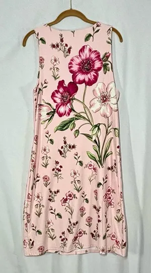 NWOT Charter Club Pink Floral Dress Size L thumbnail 1