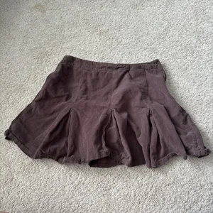Eyeshadow Brown Pleated Skirt thumbnail 2