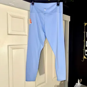 Free People NWT Never Better High Waist Leggings Size L Oxford Blue $98 Retail thumbnail 6