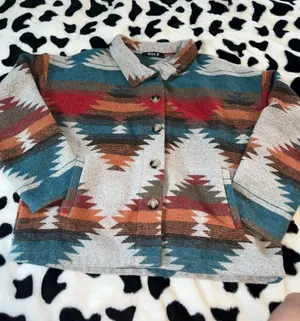 Women’s Blue B Aztec Jacket thumbnail 1