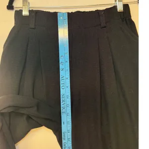Halara Black Wide Leg Pleated Trousers‎ Womens Medium Tall Elastic Waist Pants thumbnail 7