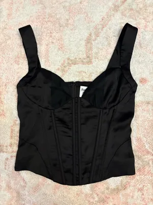 Princess Polly Top Corset Black thumbnail 1