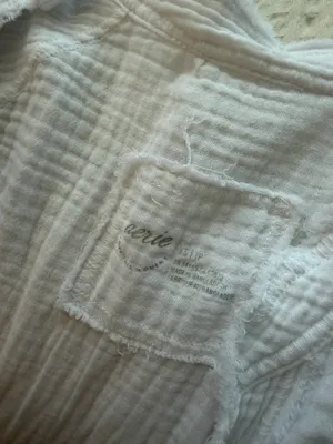 Aerie White Linen Long Sleeve thumbnail 4