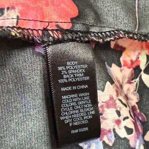 Express Black Multicolor Floral Women's Blouse thumbnail 6