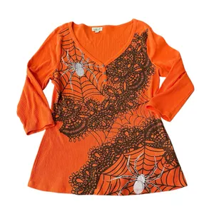 Oneworld‎ ladies halloween spider orange sleeve size large EUC thumbnail 1