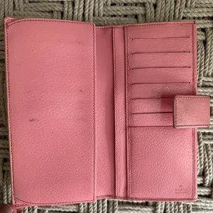 Gucci Vintage Pink Long Snap Wallet with Gold Hardware thumbnail 7