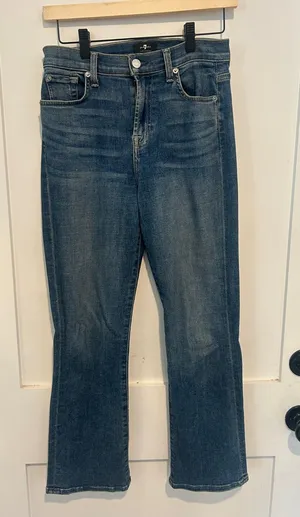 Seven For All Mankind High Waist Slim Kick Jeans Nwt- Size 26 thumbnail 1