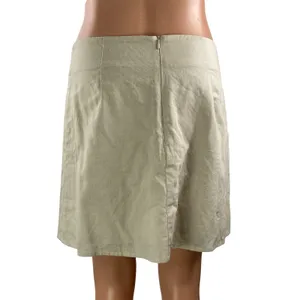 NEW Princess Polly Women's Beige Linen Blend Mini Straight Pencil Skirt Size 8 thumbnail 3