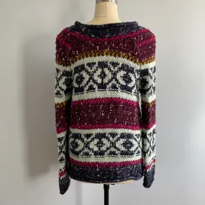 Silver Reed Fair Isle Chunky Knit Sweater- Size Large- Multicolored thumbnail 8