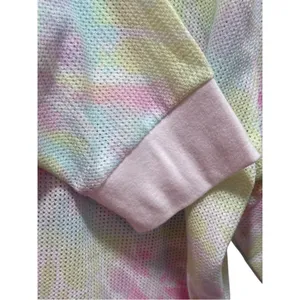 Victoria’s Secret PINK Mesh Tie Dye Pullover Hoodie – Rainbow Pastel – Large NWT thumbnail 5