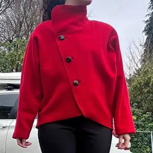 Vintage 60s Merle Red Felted Wool Mod Jacket thumbnail 1