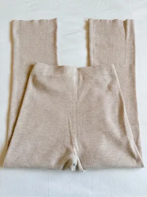 & Other Stories Flared Rib Knit Trousers thumbnail 7