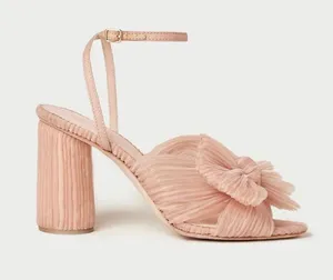 Loeffler Randall Camellia Beauty Pleated Bow Heel size 7 NEW thumbnail 1