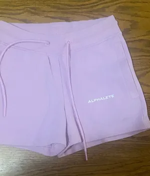 Alphalete Lilac Drawstring Athletic Shorts thumbnail 1