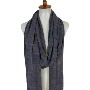 Alternative Orange Label Womens Scarf Navy Streaky Knit Pima Cotton NWT 040015 thumbnail 2