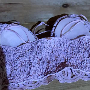 PINK Victoria's Secret Pink Lace Bra with Adjustable Straps thumbnail 4