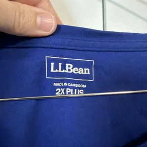 LL Bean T-Shirt Womens 2X Plus Blue Short Sleeve Cotton Crew Neck 508244 thumbnail 3