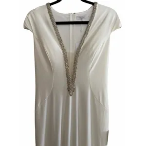 Lulus True Love Story White Embellished Cap Sleeve Mermaid Maxi Dress Size 8‎ thumbnail 3