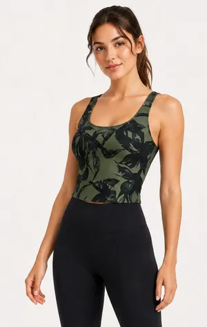 lululemon Align Tank Green Floral Print Size 4 thumbnail 1