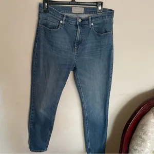 Everlane High Rise Medium Wash Skinny Jeans- Size 30 Regular thumbnail 3