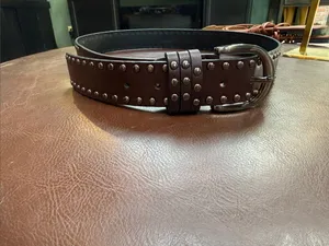 Brown Studded Leather Belt thumbnail 2