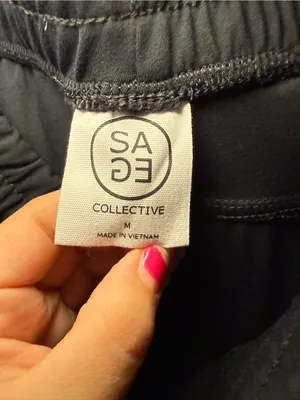 Sage Collective Black Drawstring Joggers Women’s M Size M thumbnail 7