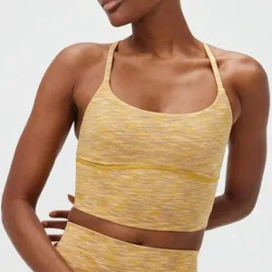 Outdoor Voices | Flow Freedom Athletic Crop Tank Top in Yellow Sunset Size Small thumbnail 1