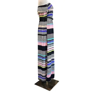 TRIXXI Maxi Dress Large w/ Belt Tube Top Y2K Artsy Patchwork Ruffle Blouson thumbnail 10