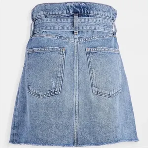 AGOLDE 90's Denim Mini Jean Skirt High Waisted Blue Cotton Festival Size 24 thumbnail 2