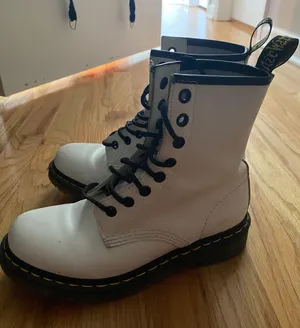 Dr. Martens White 1490 Leather Lace Up Boots thumbnail 4