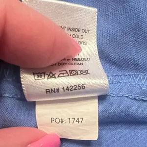 FIGS‎ SCRUBS Ceil Blue Catarina One-Pocket Scrub Top Embroidered "M." Size Small thumbnail 8