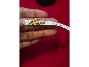 Vintage Gold-Tone Floral Stem Ring – Size 7.5 thumbnail 6