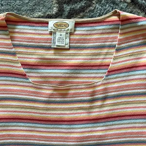 Only Orange Fitted Long Sleeve Blouse Talbots size 6 many stripped colors . thumbnail 5