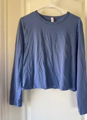 lululemon athletica Long Sleeve Crew Tee in Periwinkle Blue / R7 thumbnail 1