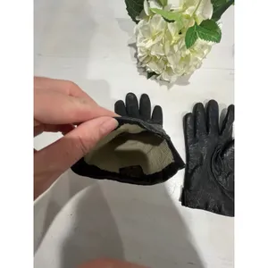 Womens‎ Leather Gloves Acrylic Lined Winter Driving Black thumbnail 6