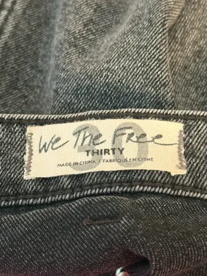 Free People We The Free Parker Distressed Mini Skirt in Gray Denim thumbnail 4