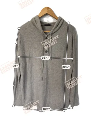 Pink Clover light gray brushed knit hoodie Henley top thumbnail 3