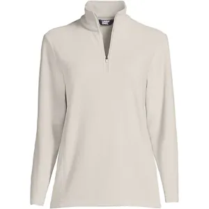 Lands End Teddy Fleece Half Zip Cream Pullover Size Small thumbnail 4