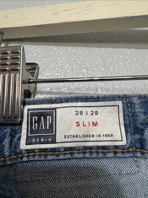 GAP Denim Slim Fit Jeans Light Blue Wash Size 28x28 thumbnail 4