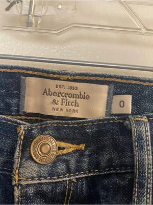 Abercrombie & Fitch Womens Blue Denim Shorts Size 0 29 29” Distressed Cut Off thumbnail 4