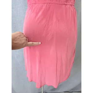 Aritzia Wilfred Pink 100% Silk Ruffle Mini Dress Medium thumbnail 6