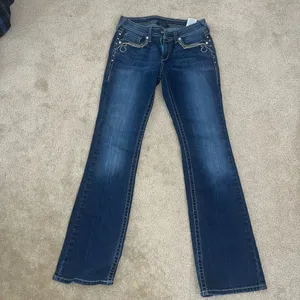 Ariat Womens Jeans Size 28L Dark Wash Embroidered Bootcut Western Denim thumbnail 2
