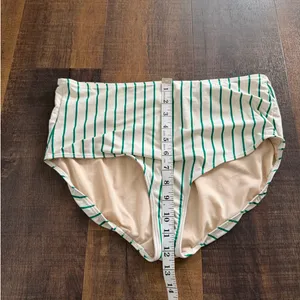 Albion Fit Coast to Coast Emerald Green Stripe High Waisted Swim Bottoms Size XL thumbnail 5